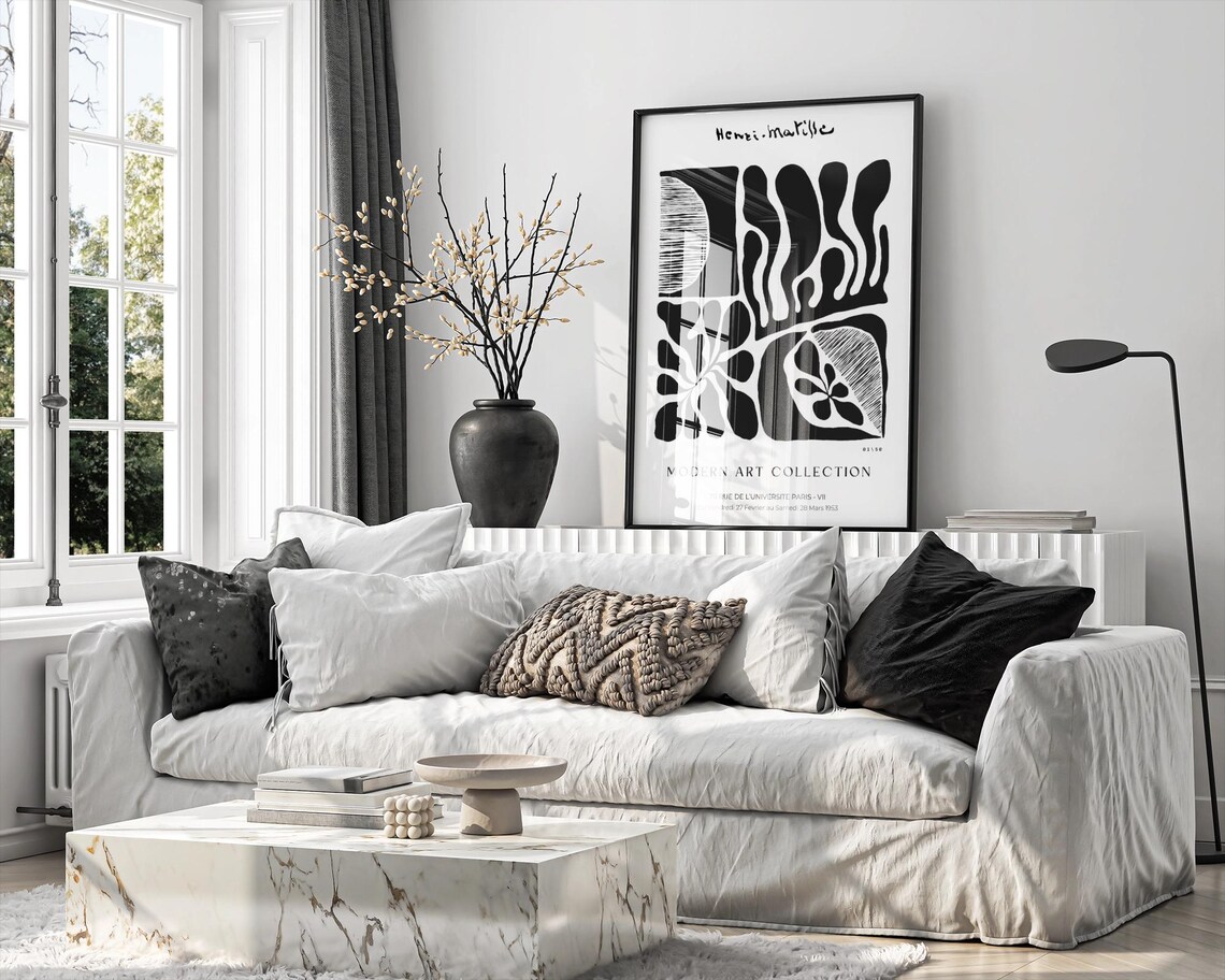 Matisse Inspired Abstract Botanical, Mid-Century - Image 5