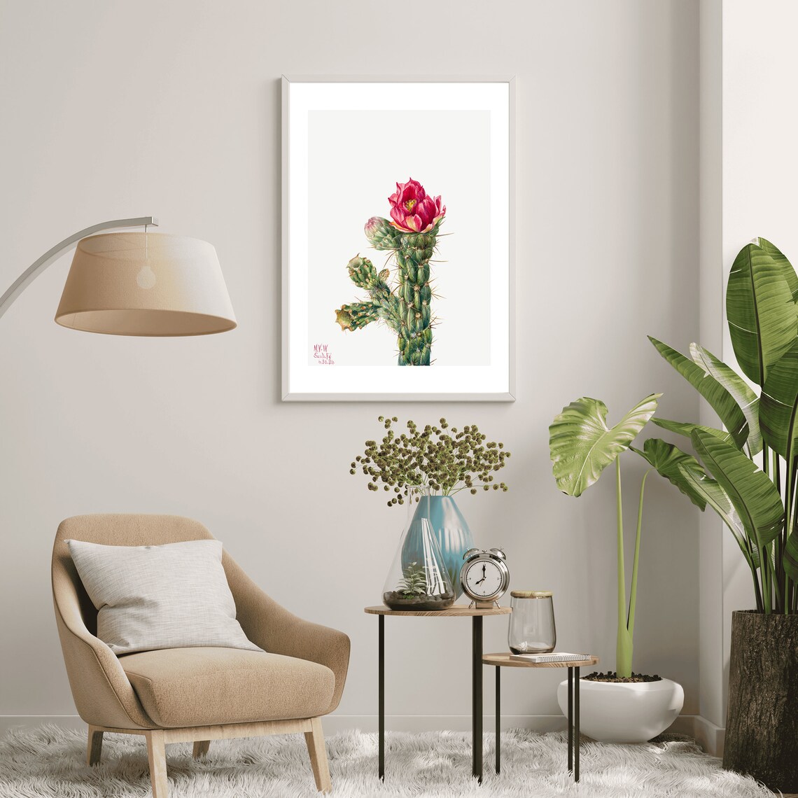 Nature's Sculpture Cactus Art Print, Boho Botanical - Image 5