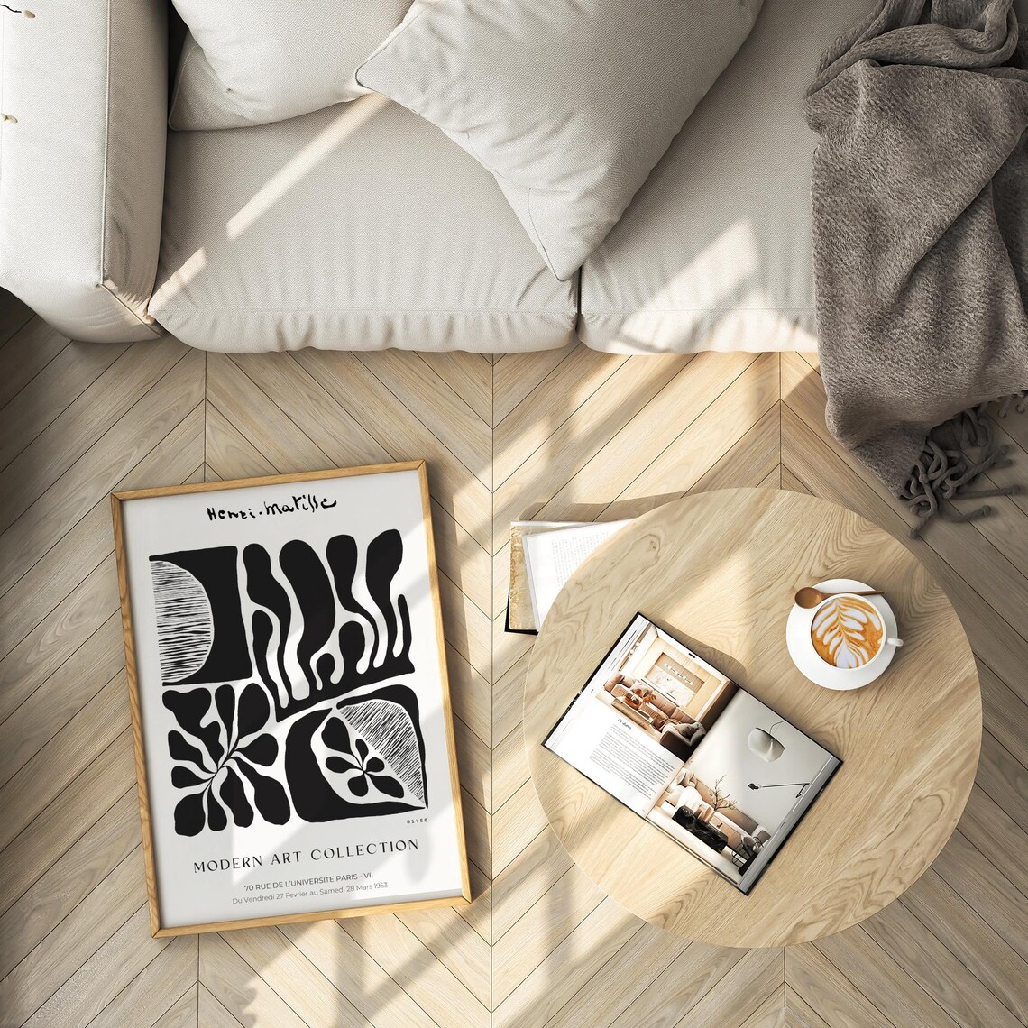 Matisse Inspired Abstract Botanical, Mid-Century - Image 6