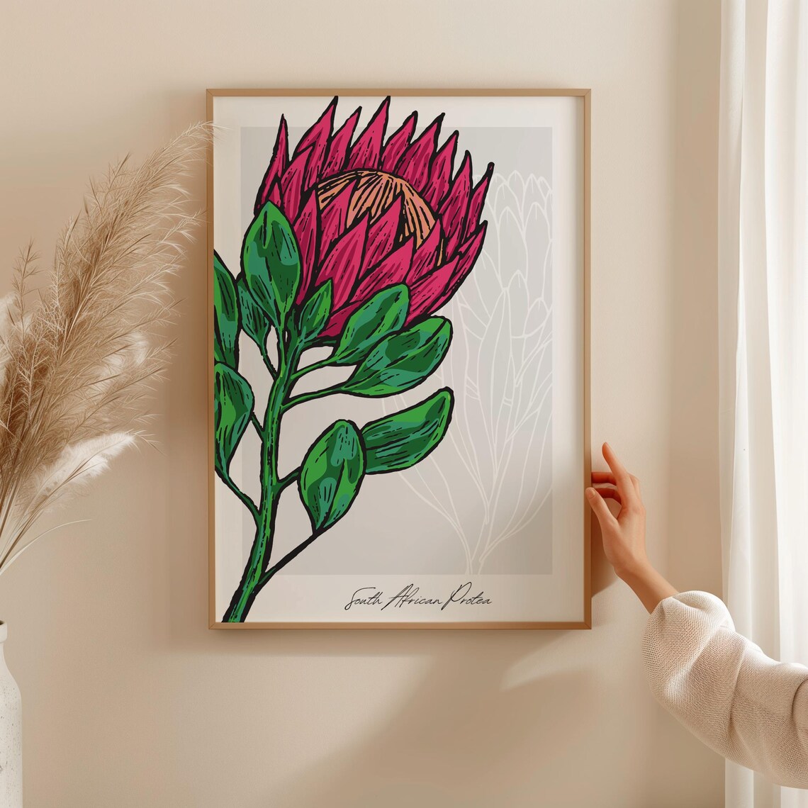 Protea Flower, South African Botanical Illustration - Image 6