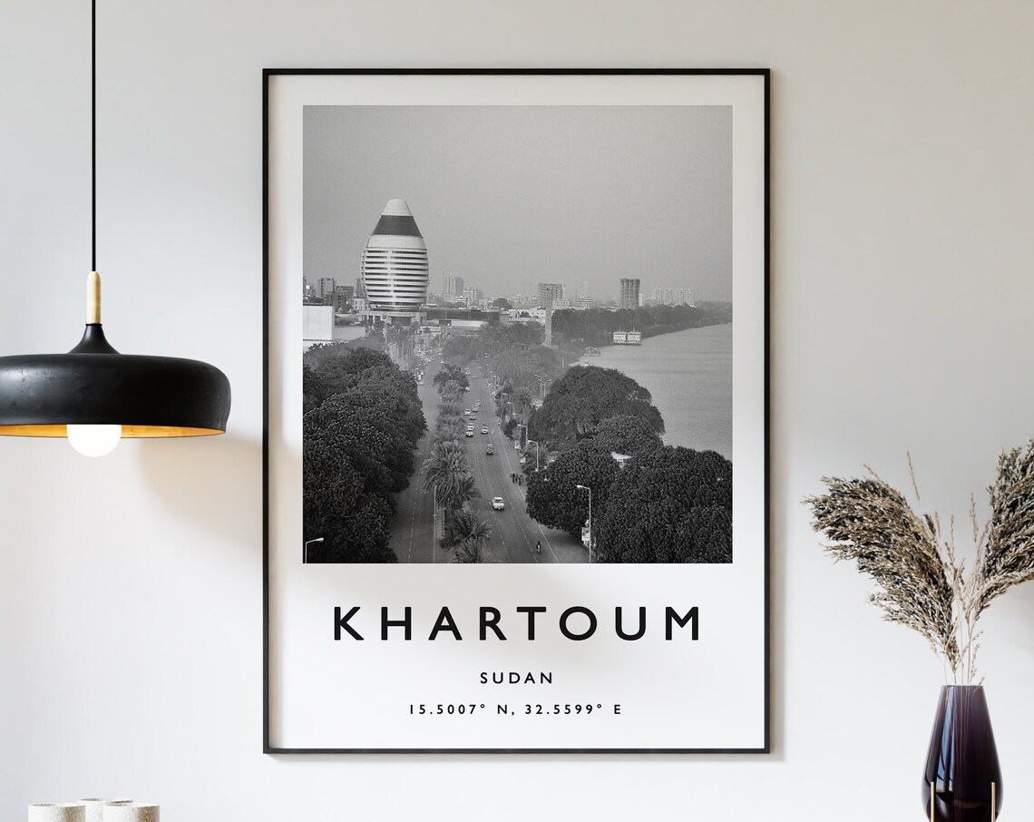 Khartoum Travel Poster, African Travel Art Print