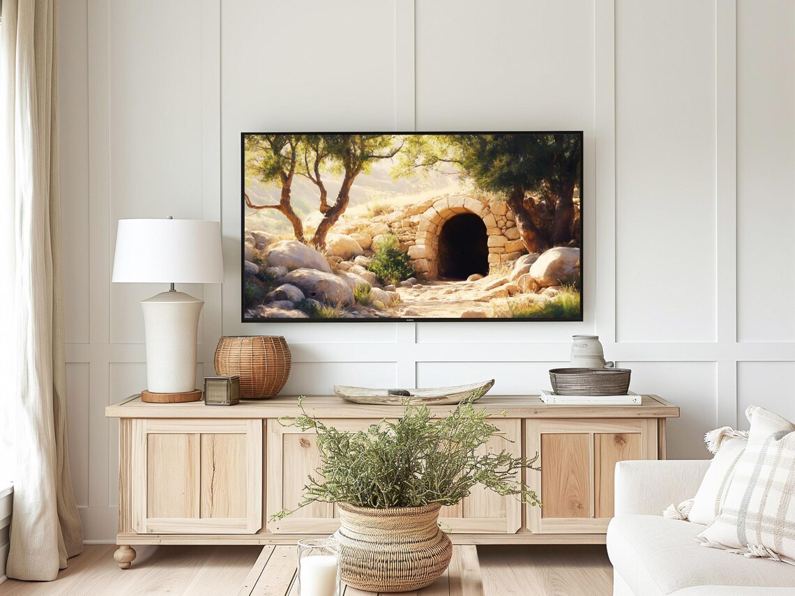 Jesus Christ Easter Oil Painting Art Print - Image 3