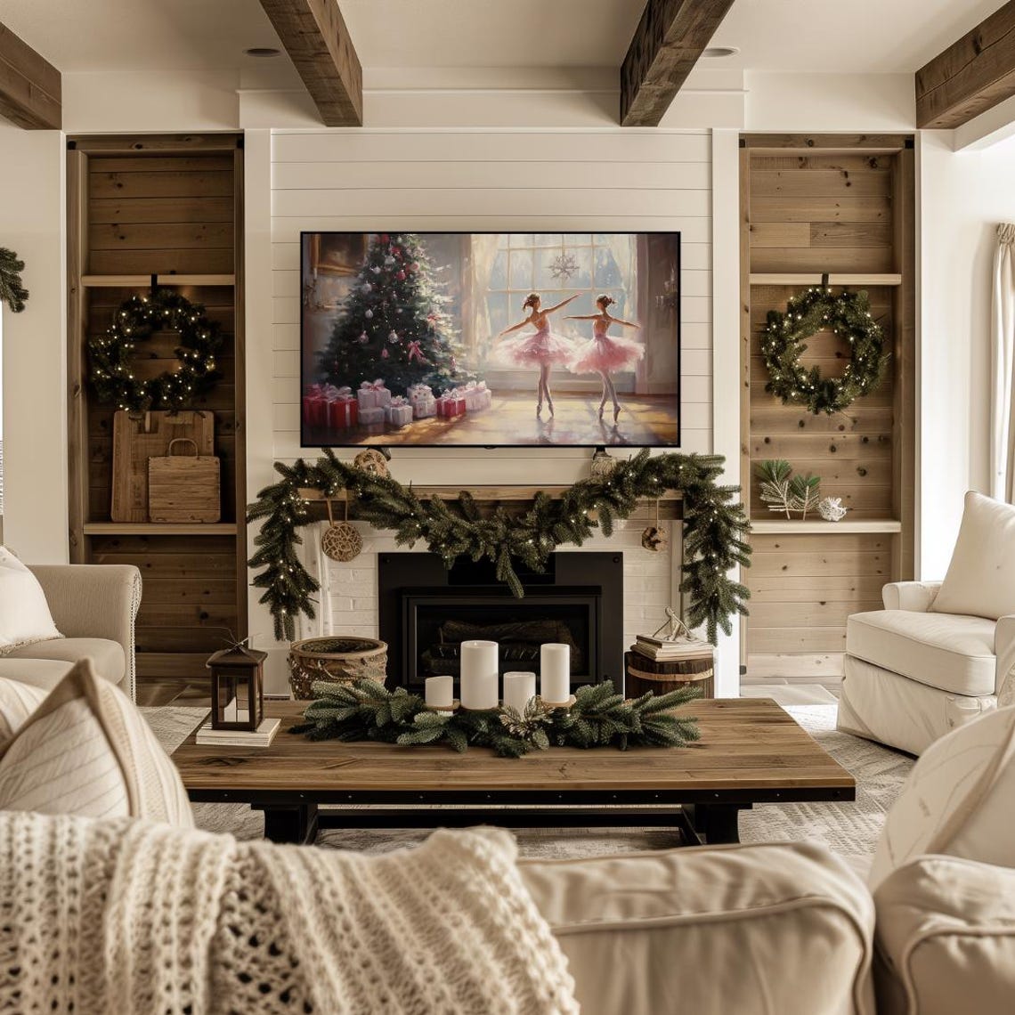 Christmas Art Print Bundle Set of 12 Holiday Paintings Decor Poster - Image 4
