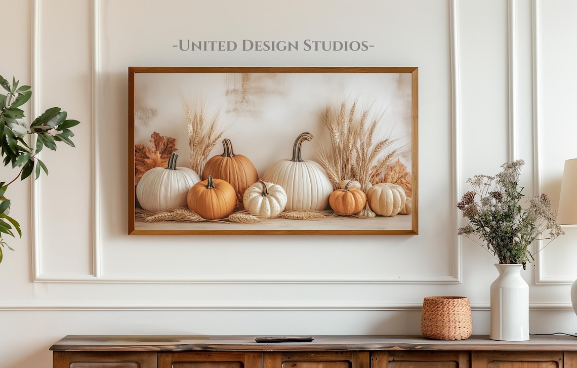 Pumpkin Painting Fall Art Print for Frame TV - Image 3