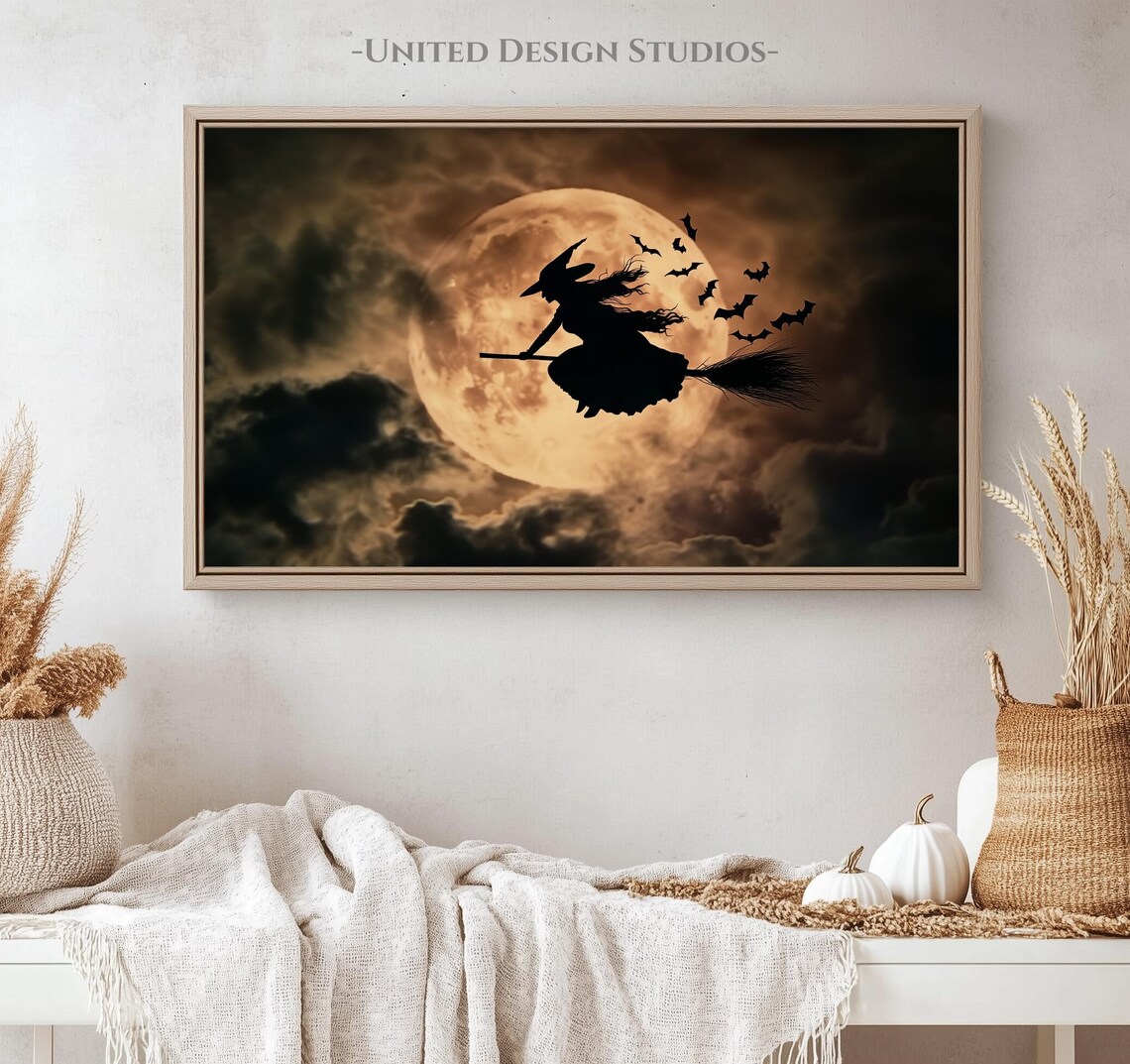 Halloween Witch Art Print, Spooky TV Wall Art - Image 4