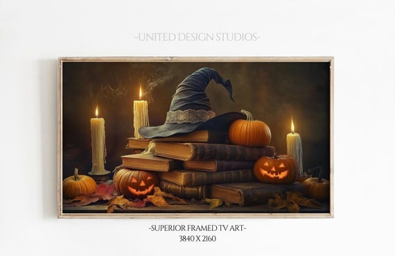 Witch Halloween Wall Art, Spooky Fall Art Print
