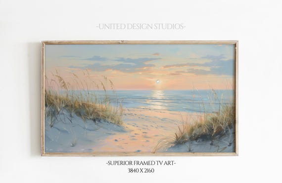 Beach and Sunset Coastal Art Print
