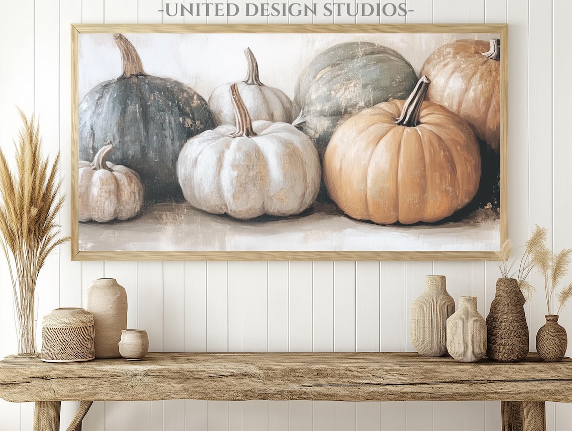 Fall Autumn Light Pumpkin Halloween Art Print - Image 2