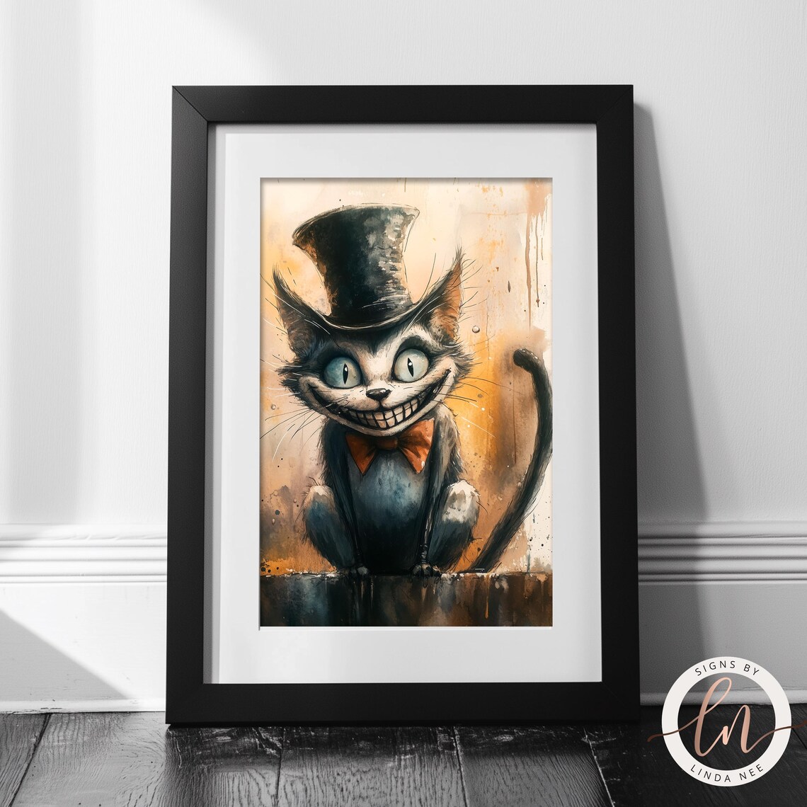 Cheshire Cat Steampunk Victorian Portrait Art Print