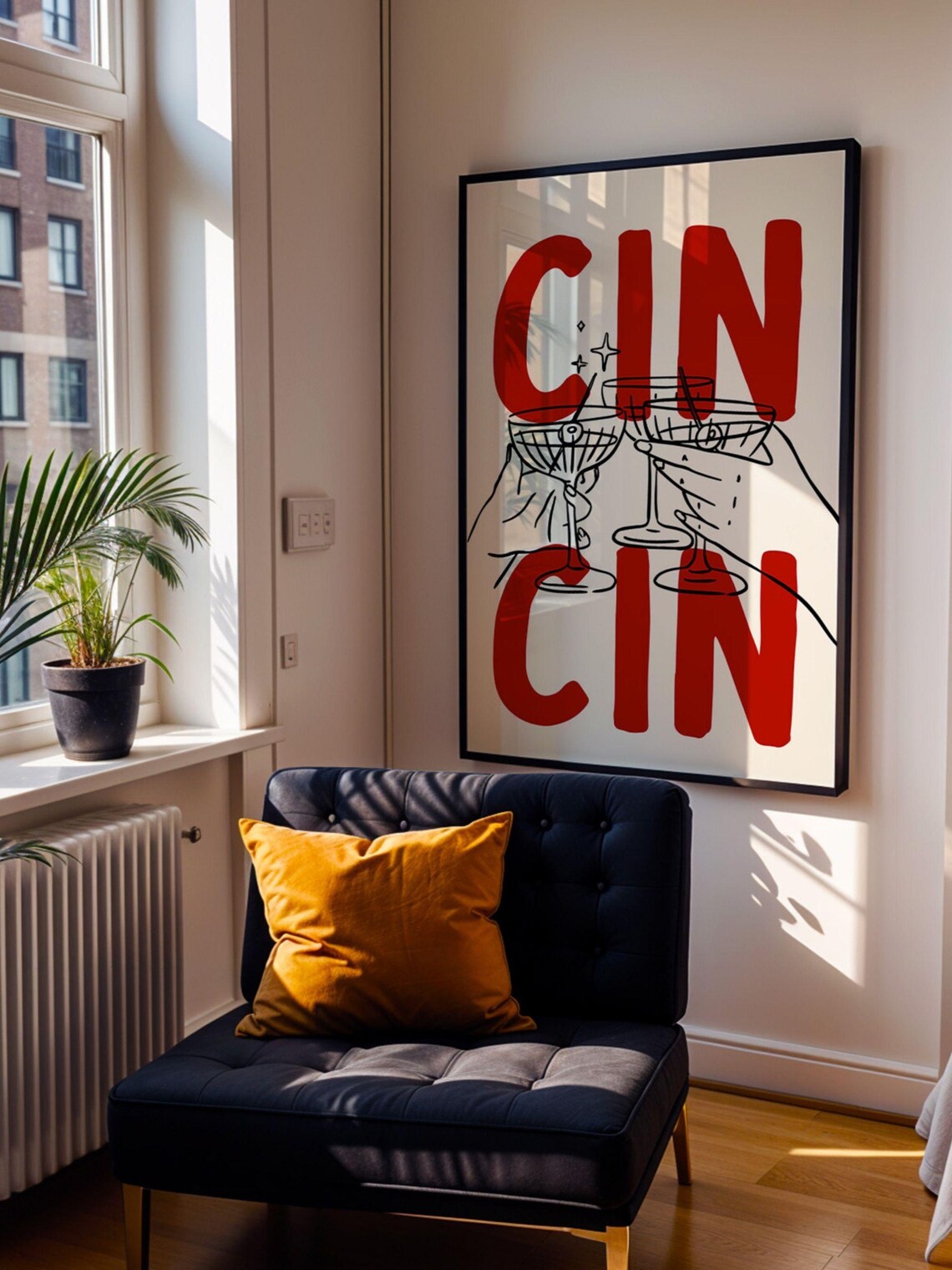 Cin Cin Cheers Bar Wall Art Print - Image 3