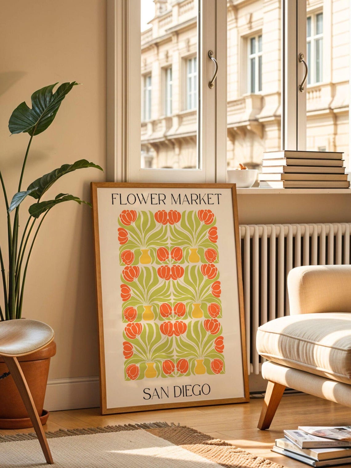 San Diego Market Print, Botanical Matisse Style Art Print - Image 2
