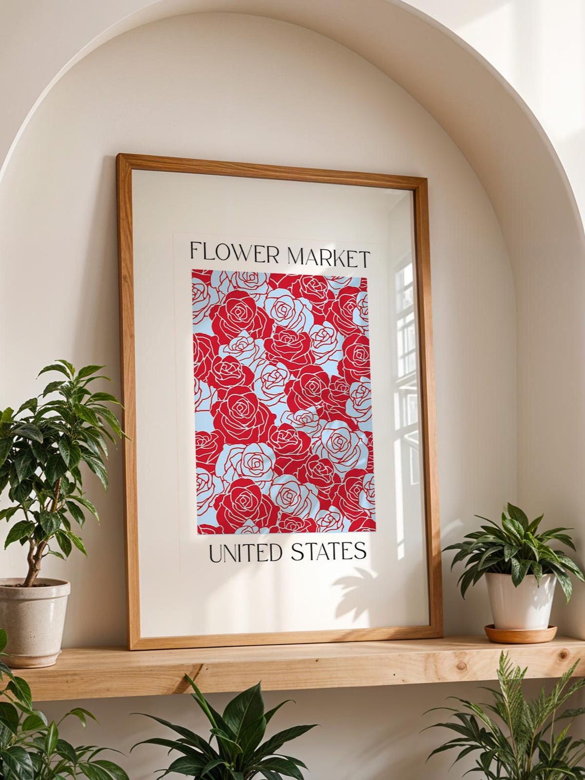United States Flower Market, Matisse Style Art Print - Image 3
