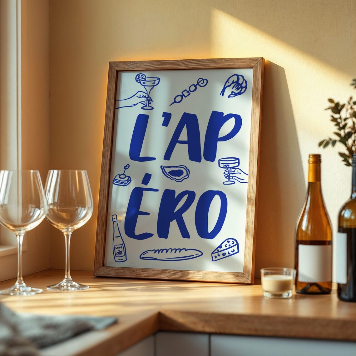 French Cocktail Wall Art, Modern Bar Decor - Image 3