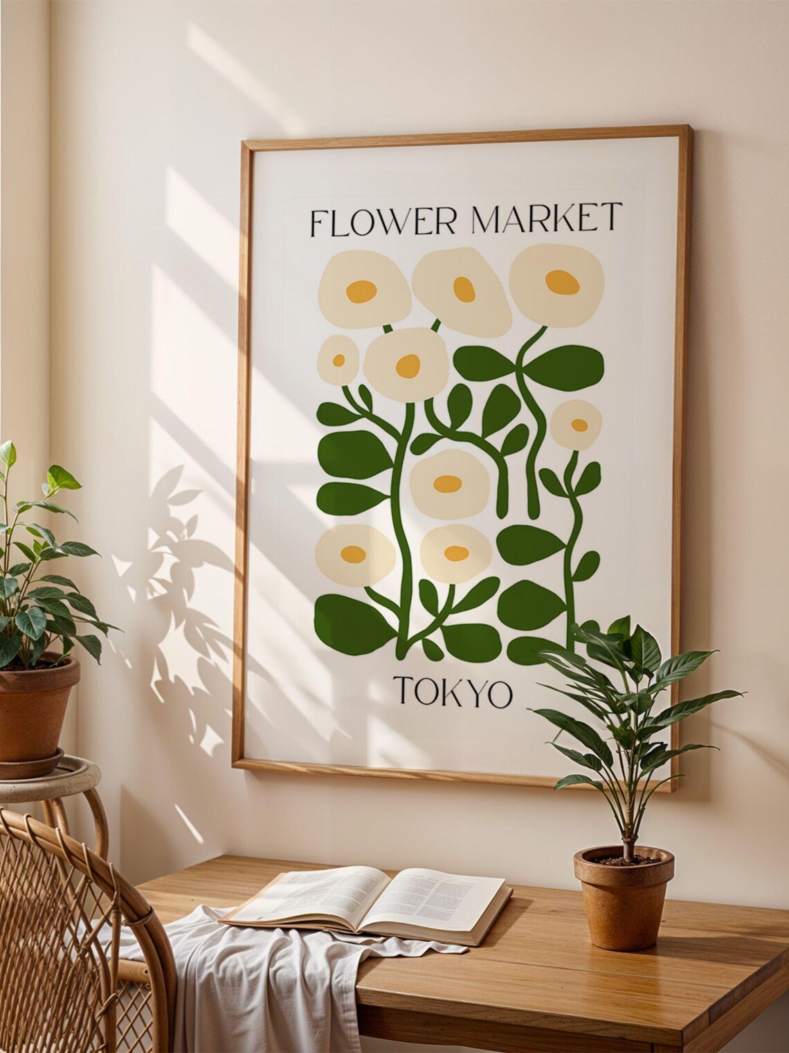 Tokyo Flower Market, Matisse Style Floral Art Print - Image 3