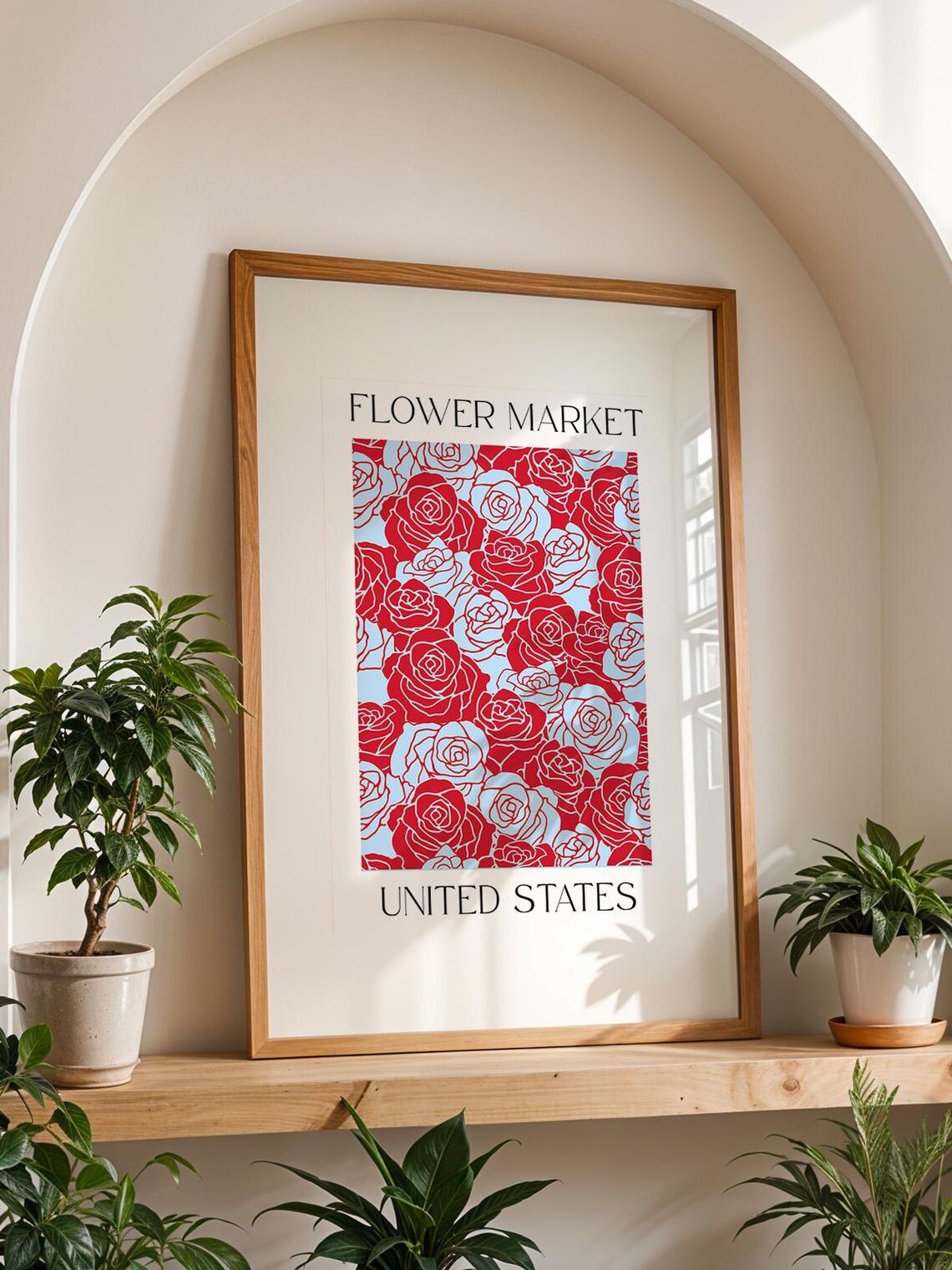 United States Flower Market, Matisse Style Art Print - Image 3