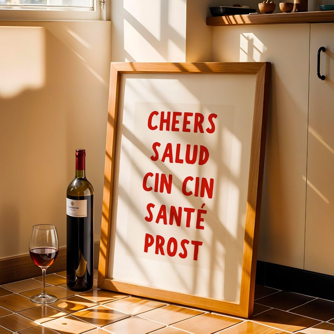 Cheers Sign Bar Decor, Art Print - Image 3
