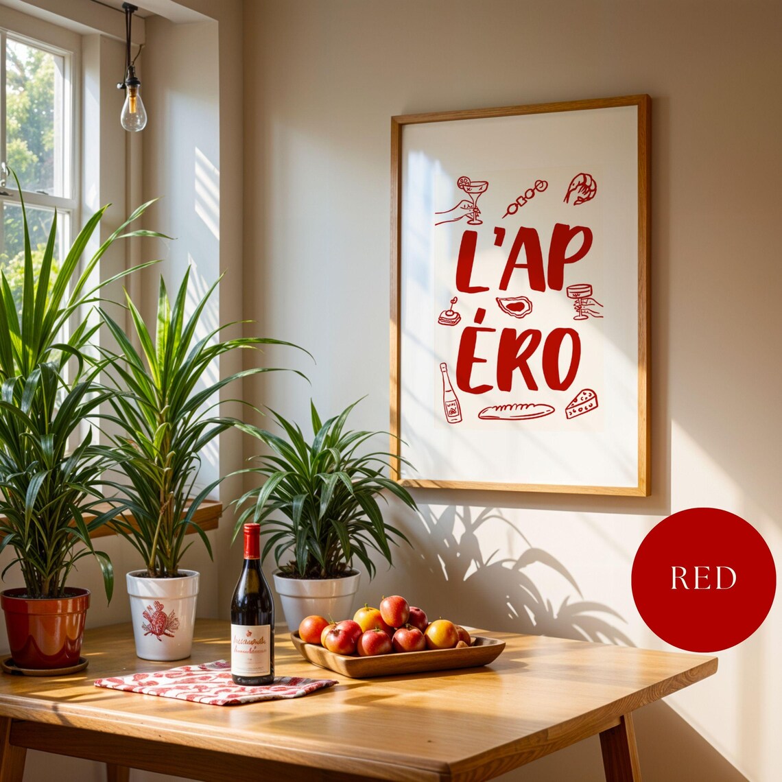 French Kitchen Print, Bistro Wine Bar Decor - Image 2