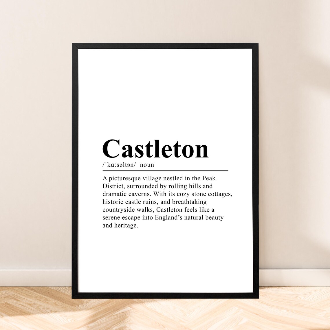 Castleton England Minimalist Travel Poster