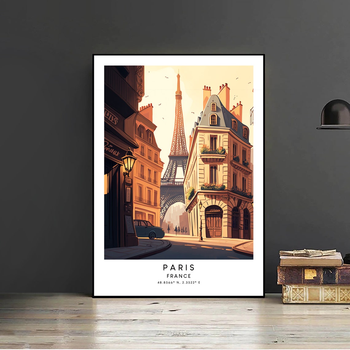 Paris City Print, Minimalist Paris Travel Poster - Image 2
