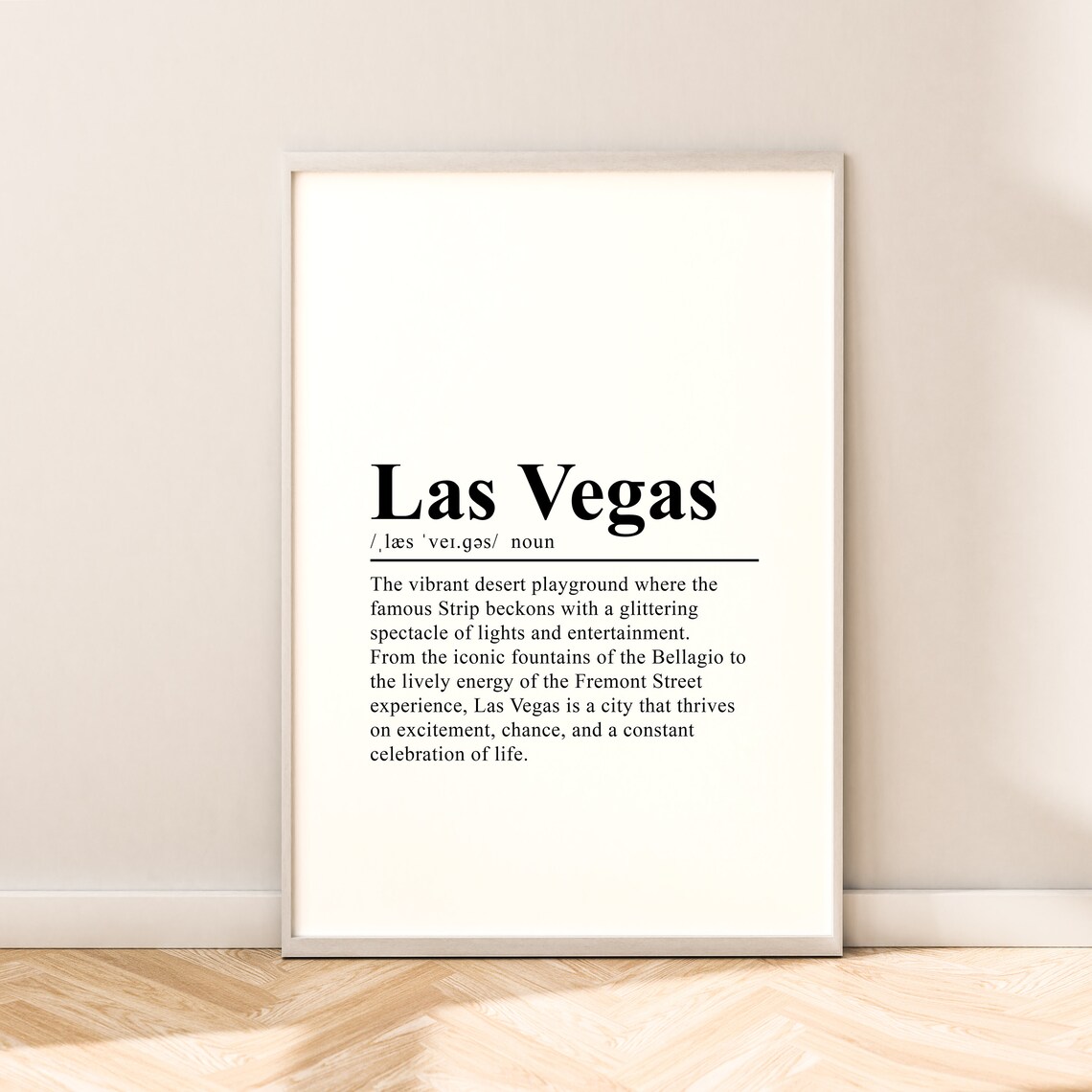 Las Vegas Minimalist Travel Poster, Definition Print