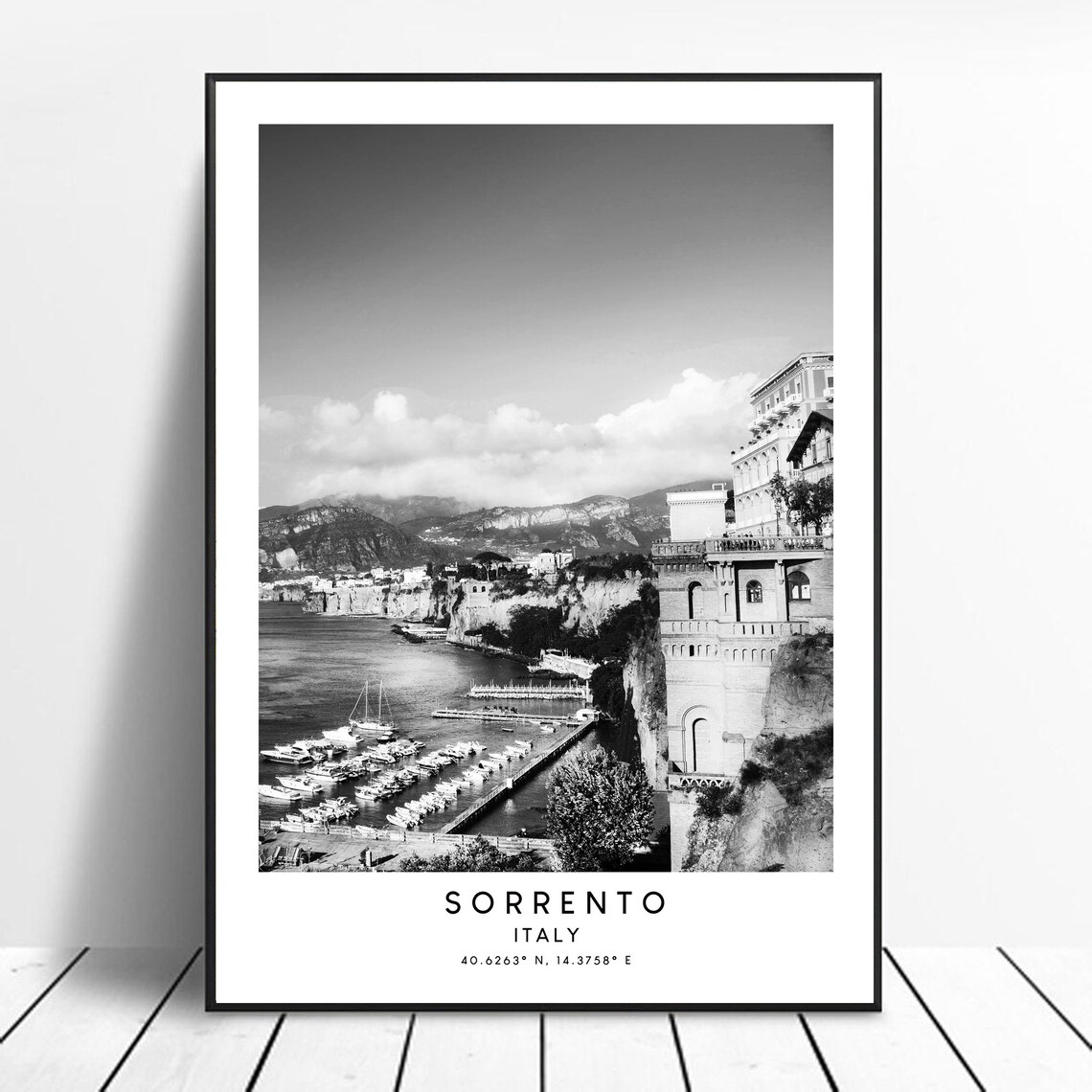 Sorrento Minimalist Travel Poster, Italy Art Print