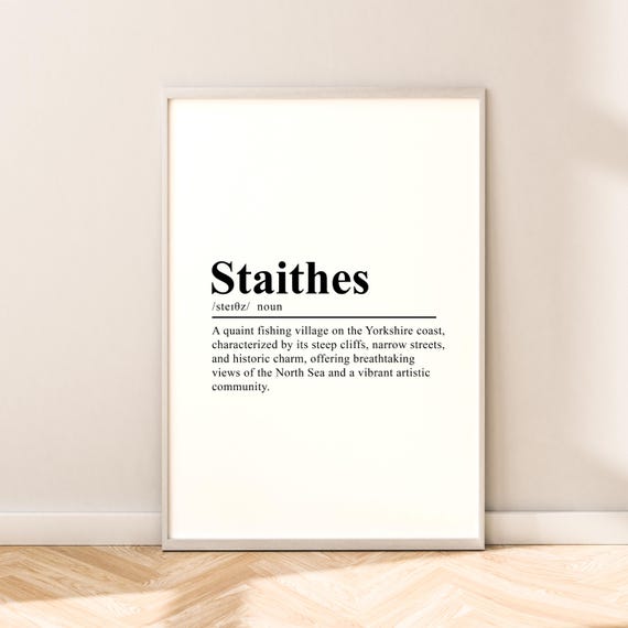 Staithes Minimalist Travel Poster, England Art Print