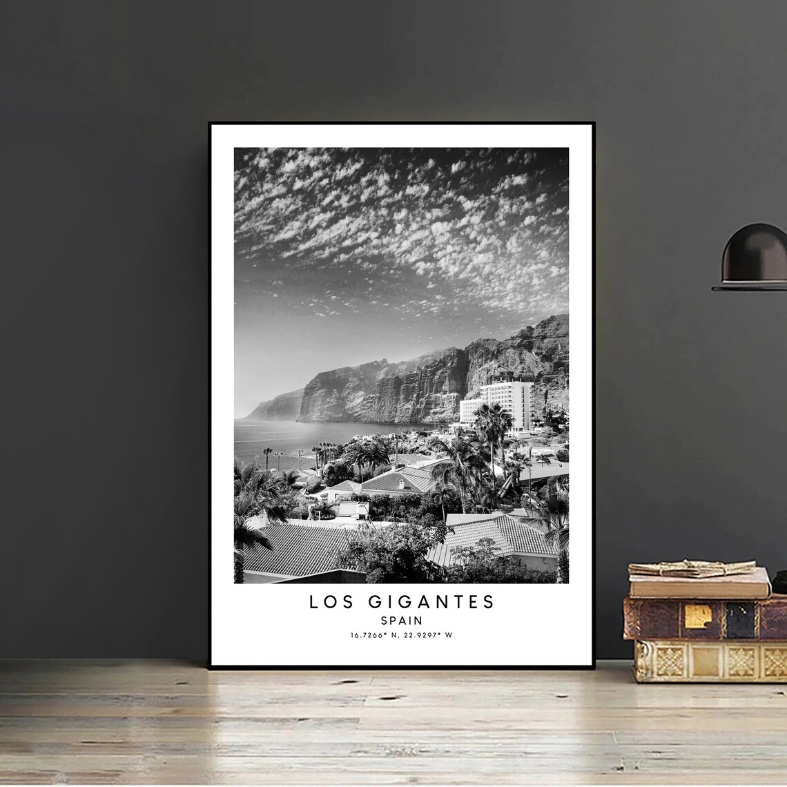 Acantilados De Los Gigantes Black And White Travel Poster - Image 2