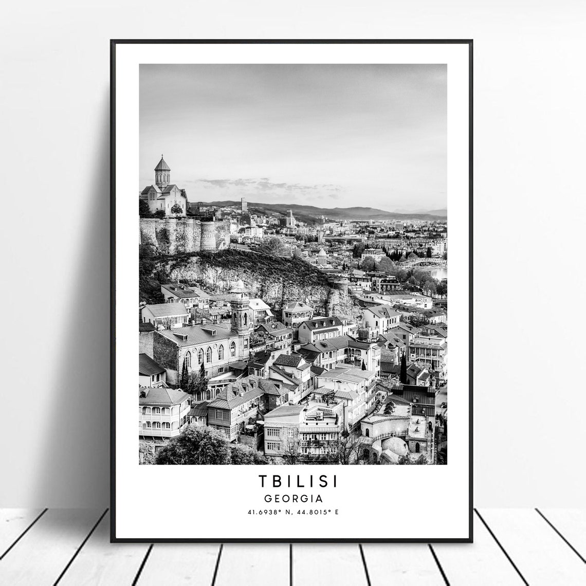 Georgia Travel Print Black And White Tbilisi Poster Tbilisi Print Minimalist Tbilisi Wall Art Tbilisi Wall Print Tbilisi Gift Print