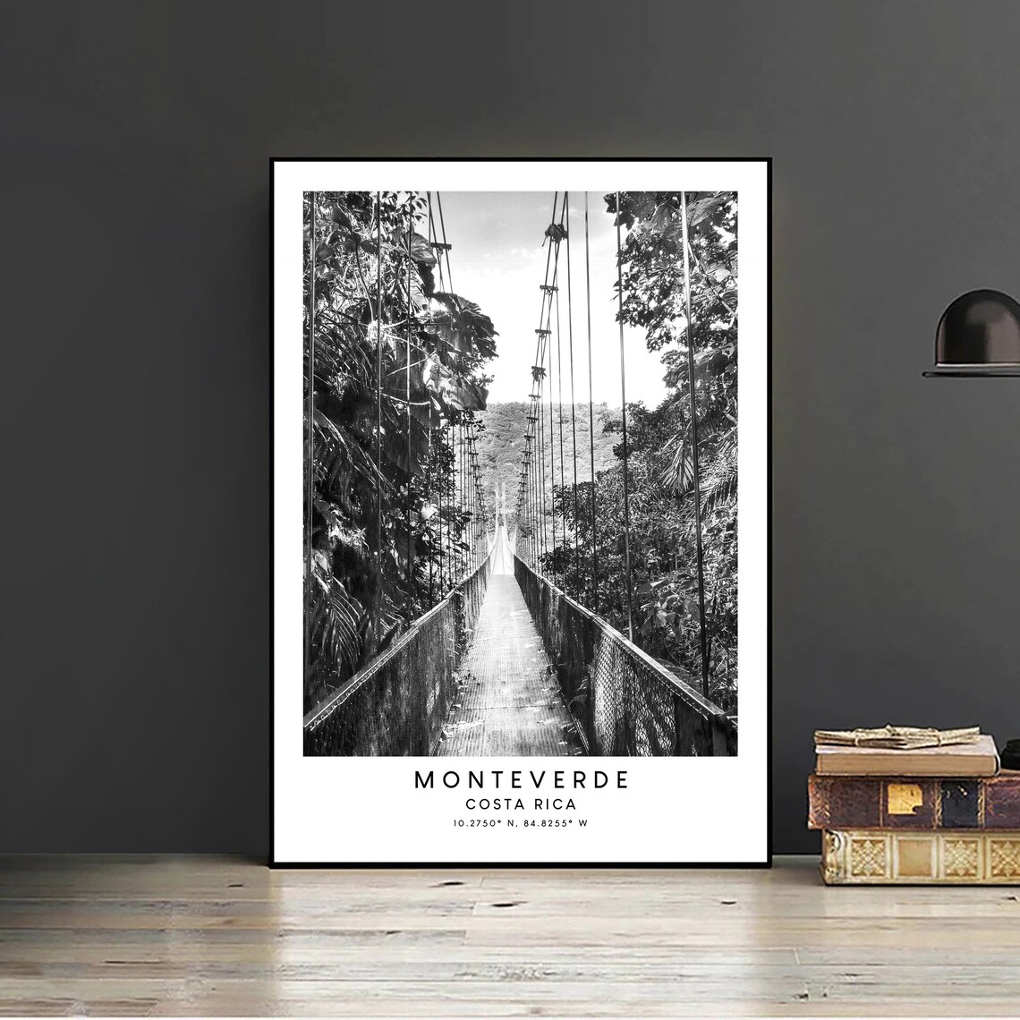 Monteverde Travel Print, Black And White Minimalist - Image 2