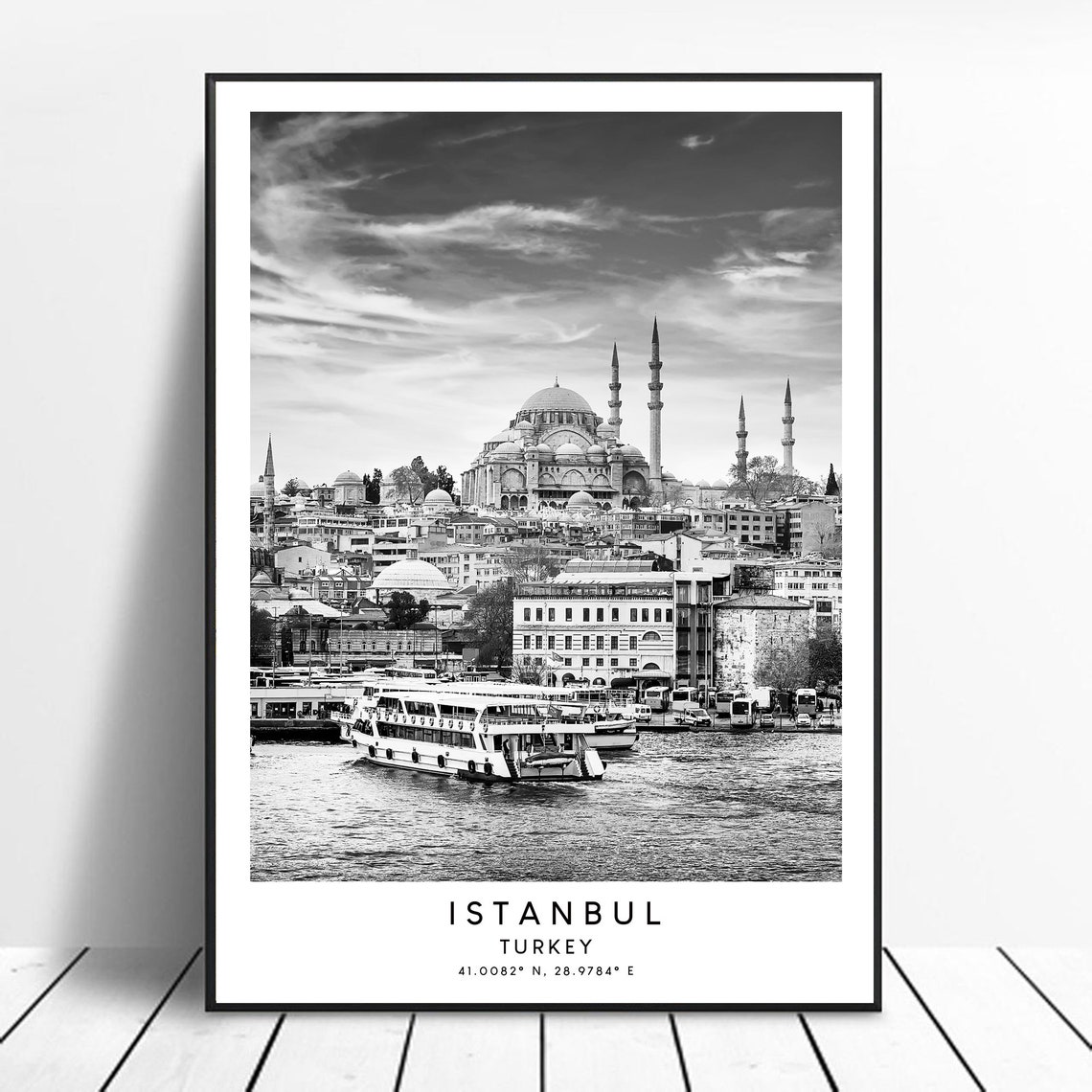 Istanbul Minimalist Travel Poster, City Art Print