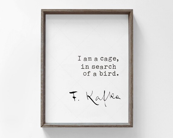 Franz Kafka Quote, Typography Art Print