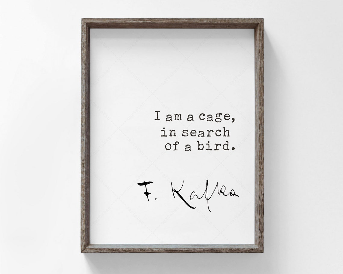 Franz Kafka Quote, Typography Art Print