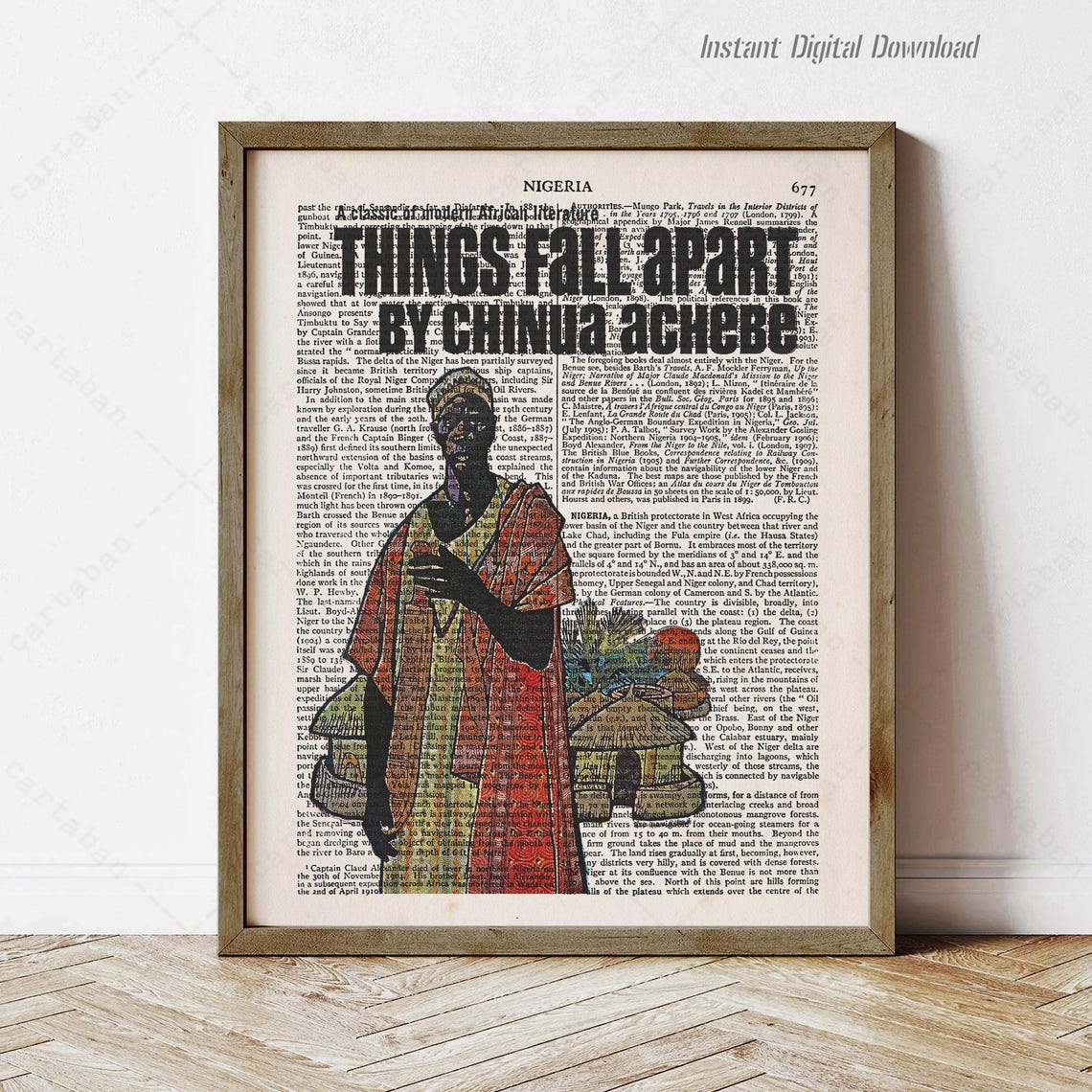 Things Fall Apart Chinua Achebe Classic African Literature Art Print