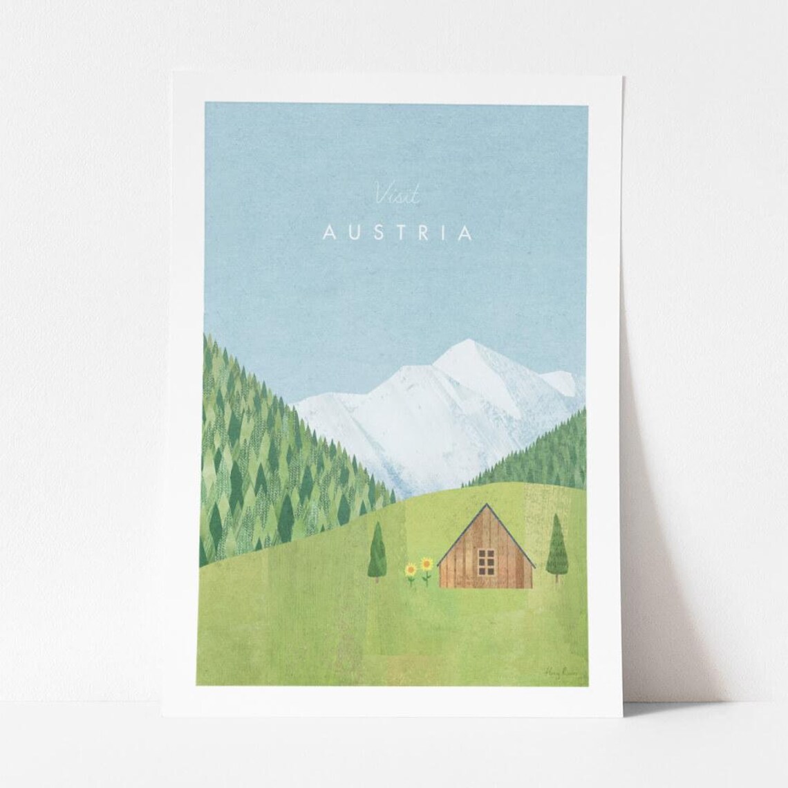 Austria Travel Poster, Minimalist Vintage Retro Style - Image 4