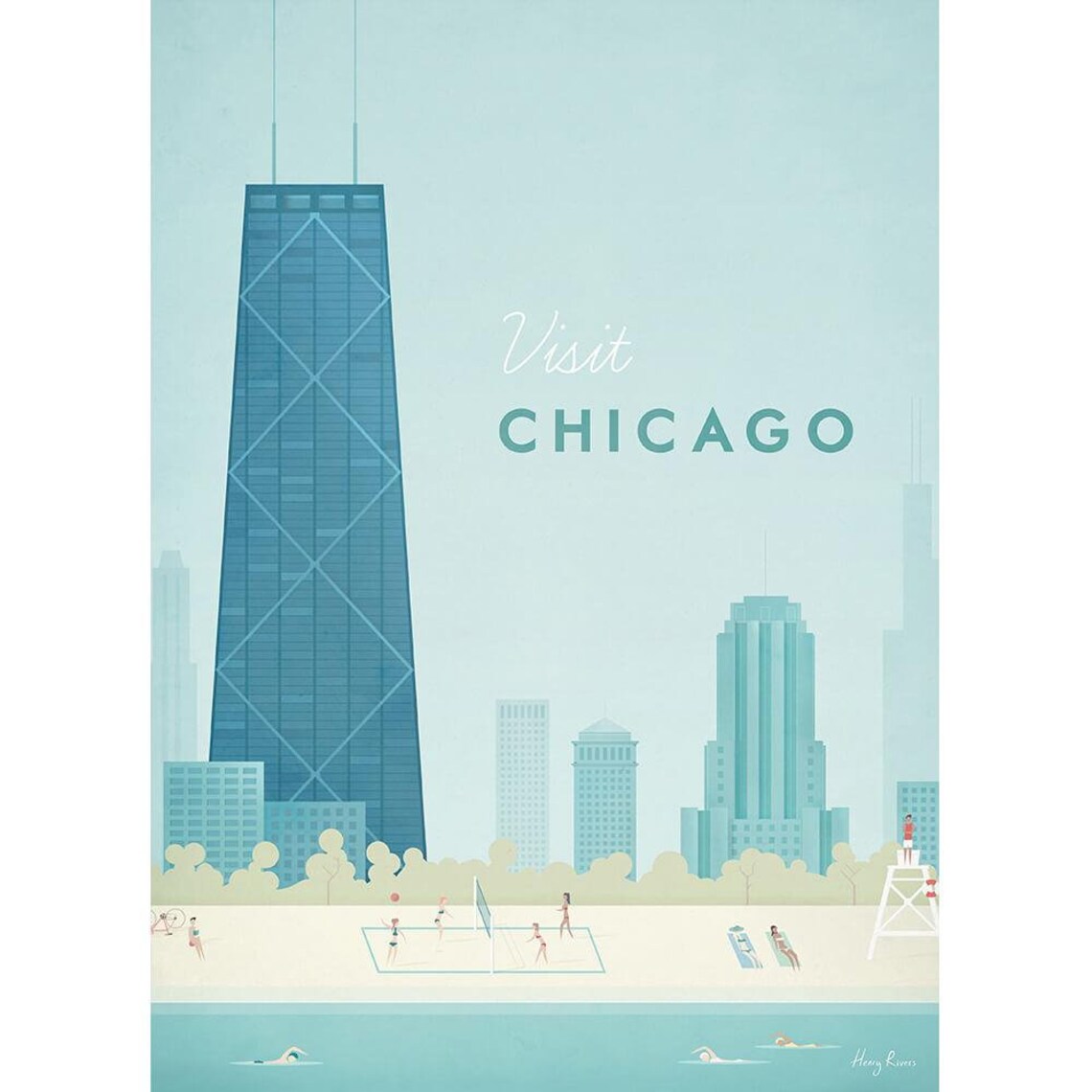 Chicago Vintage Retro Travel Poster Print - Image 2