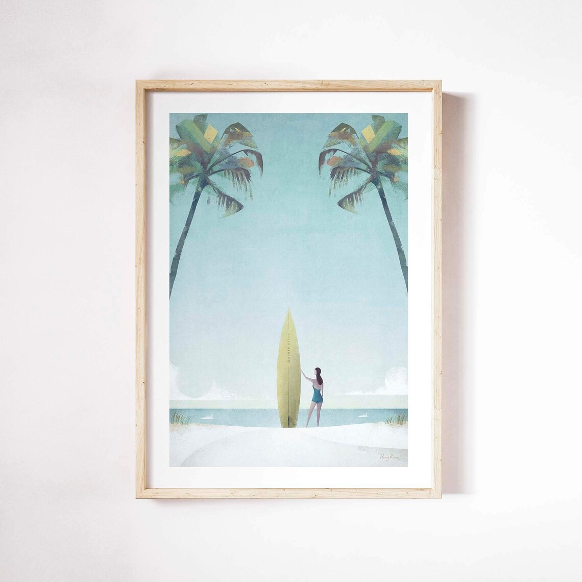 Surf Girl By Henry Rivers, Beach Wall Art Print