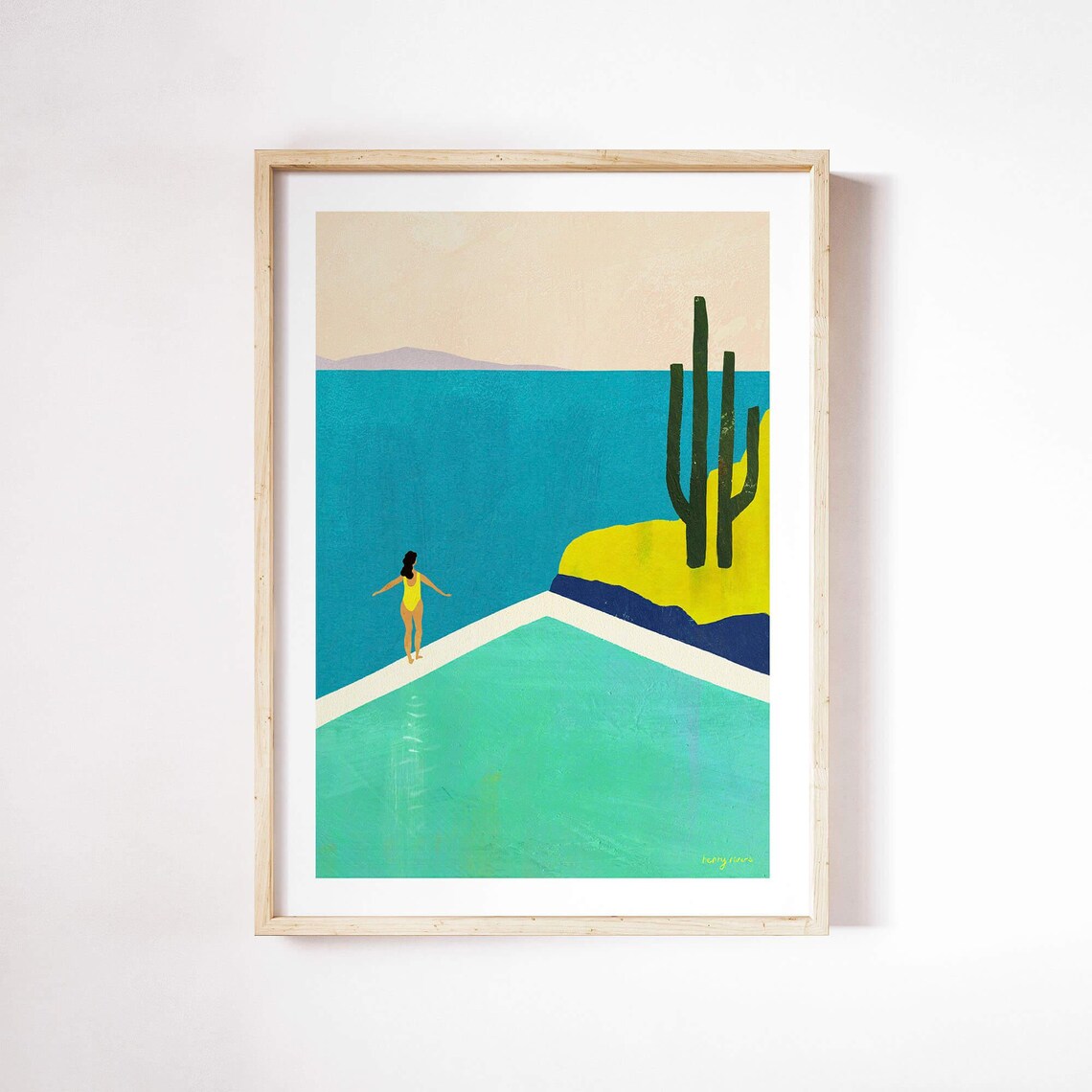Swimming Pool IV by Henry Rivers Travel Poster