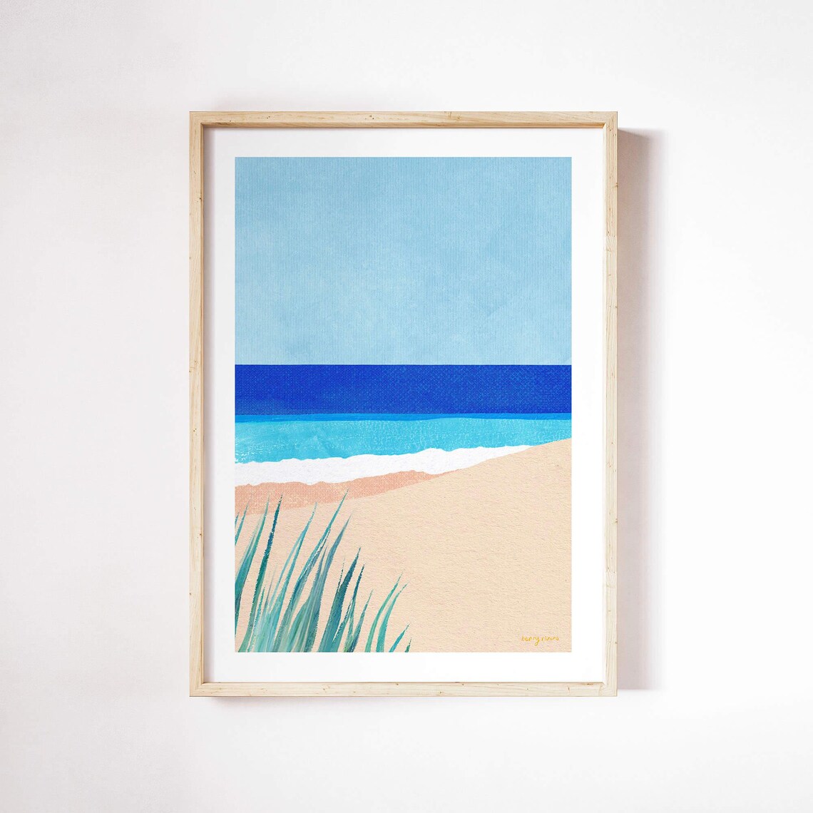 Beach Dunes by Henry Rivers, Coastal Travel Poster