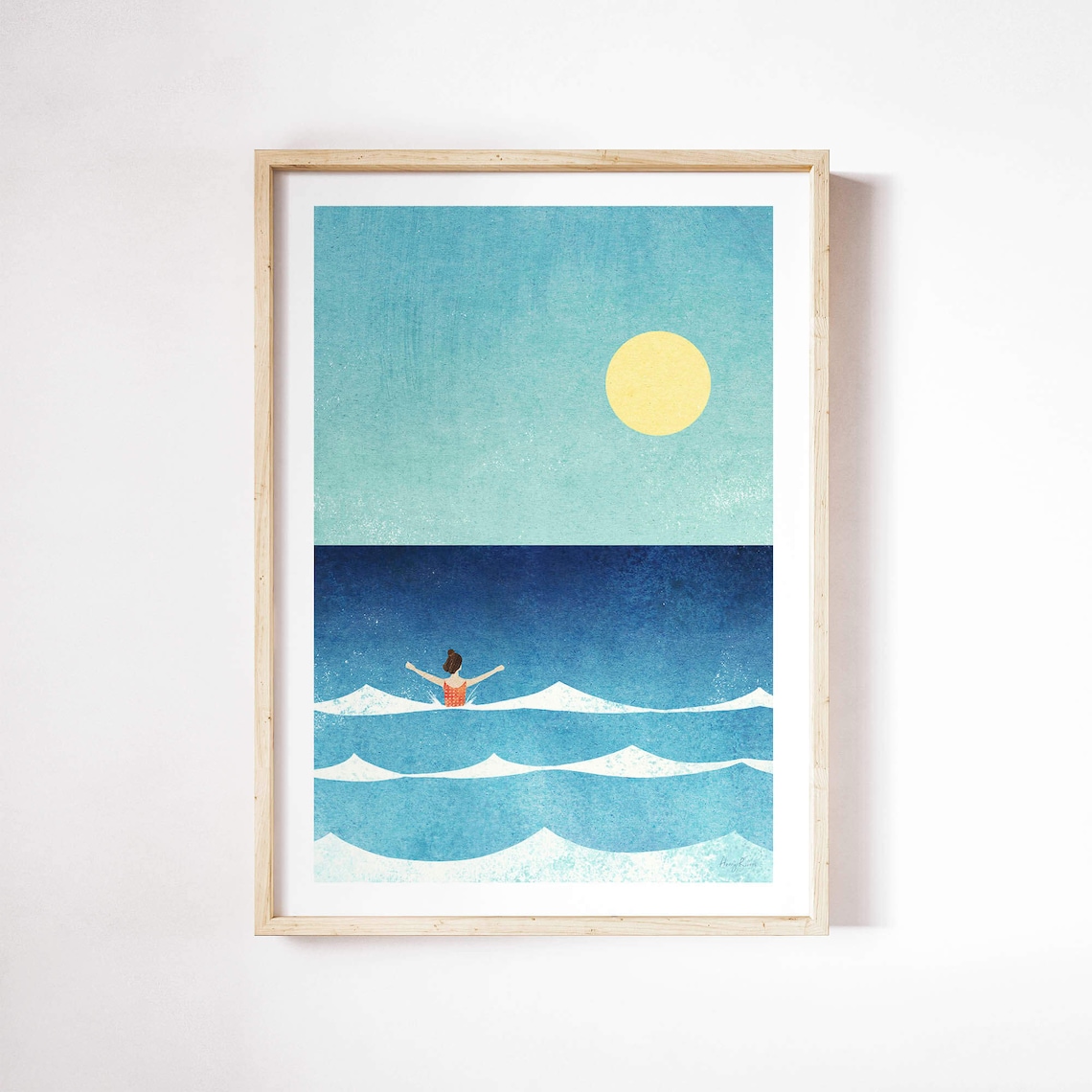 Sea Swim II by Henry Rivers, Coastal Art Print