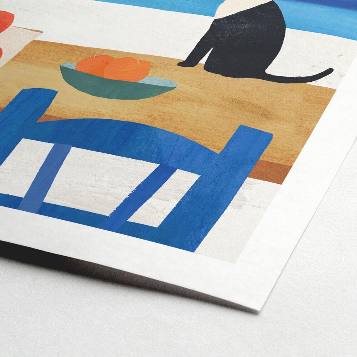 Cat At Lunch Table, Henry Rivers Vacation Poster - Image 2