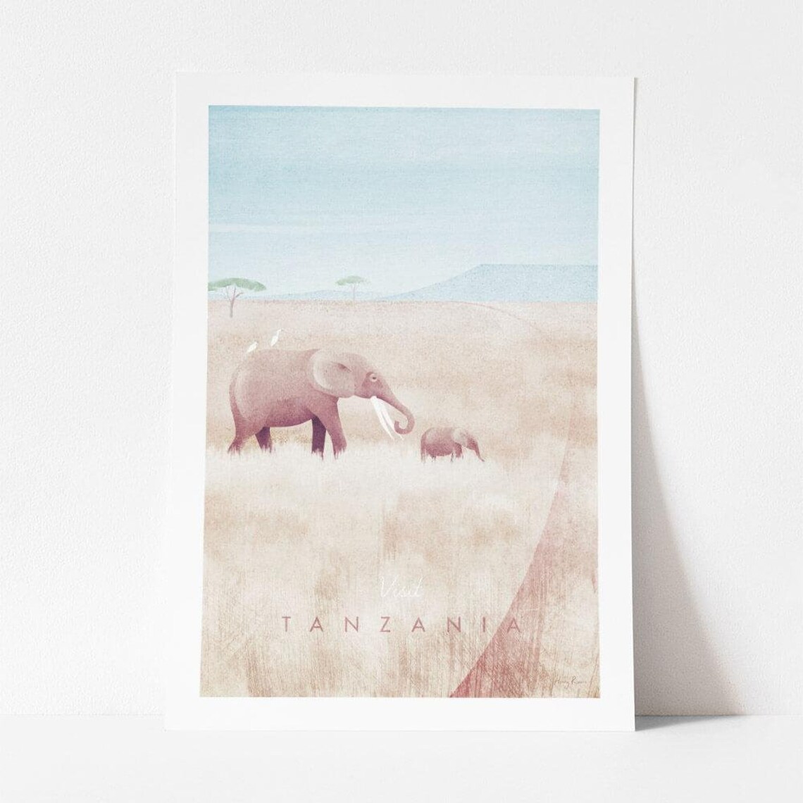 Tanzania Safari Travel Poster, Minimalist Vintage Retro - Image 4