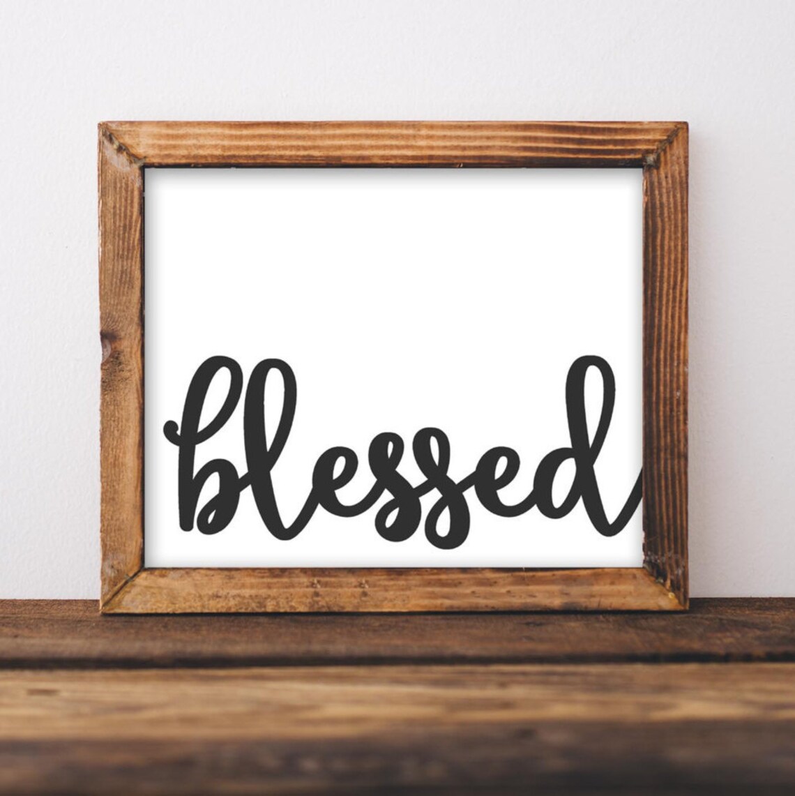Blessed Christian Quote Art Print, Home Decor Typography