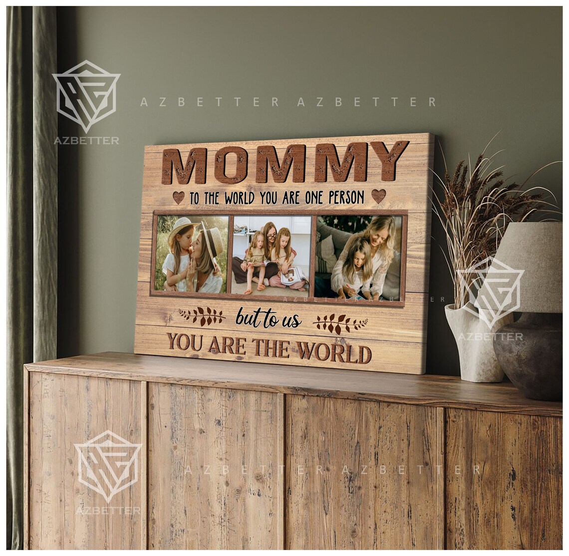 Mommy To The World One Person To Us The World Collage Poster