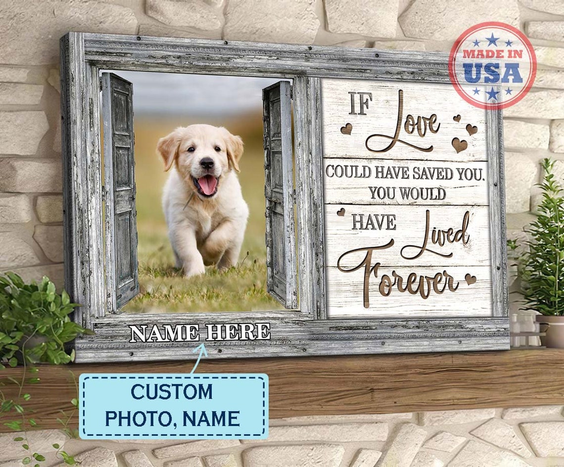 Personalized Pet Memorial Frame If Love Could Have Saved You Lived Forever Pet Memorial Gift Pet Sympathy Gift Pet Loss Gift
