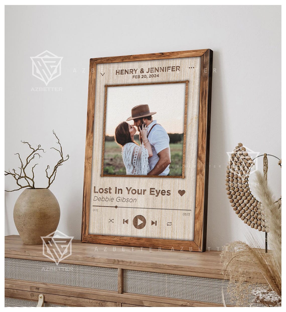 Custom Song Photo Plaque Personalized Music Gift For Couples Poster - Image 5