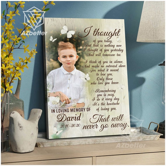 Personalized That Will Never Go Away In Loving Memory Sympathy Son Loss Of Son Memorial Potrait Heaven Birthday Son