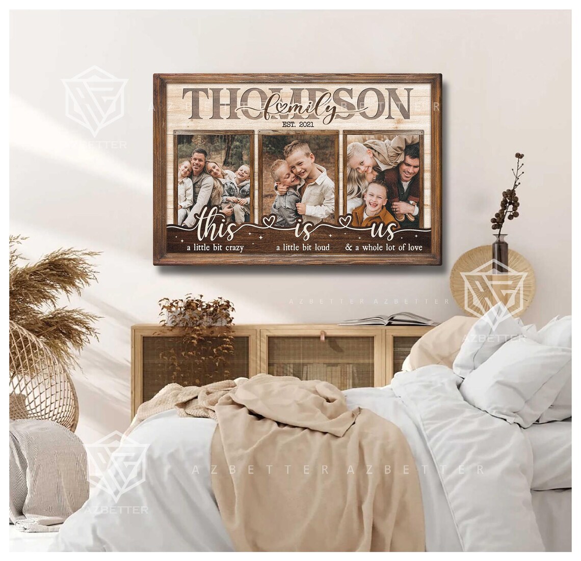 Thompson Family This Is Us Crazy Loud Love Photo Collage Poster - Image 4