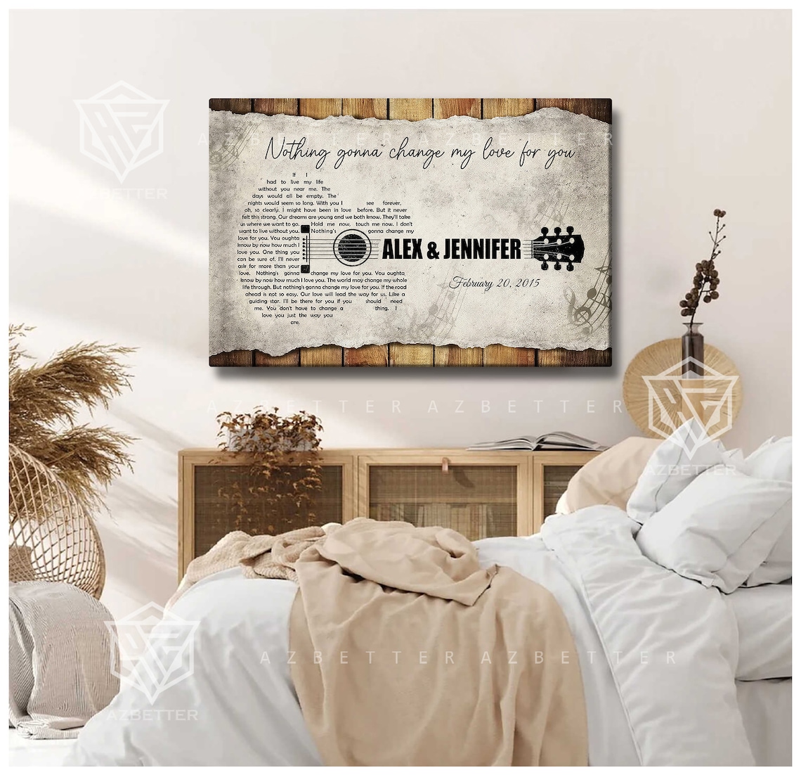 Nothing Gonna Change My Love For You Song Lyrics Guitar Music Poster - Image 5