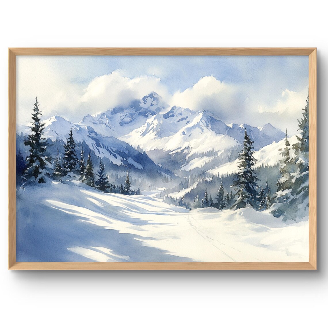 Snowy Mountains Colorado Landscape Art Print