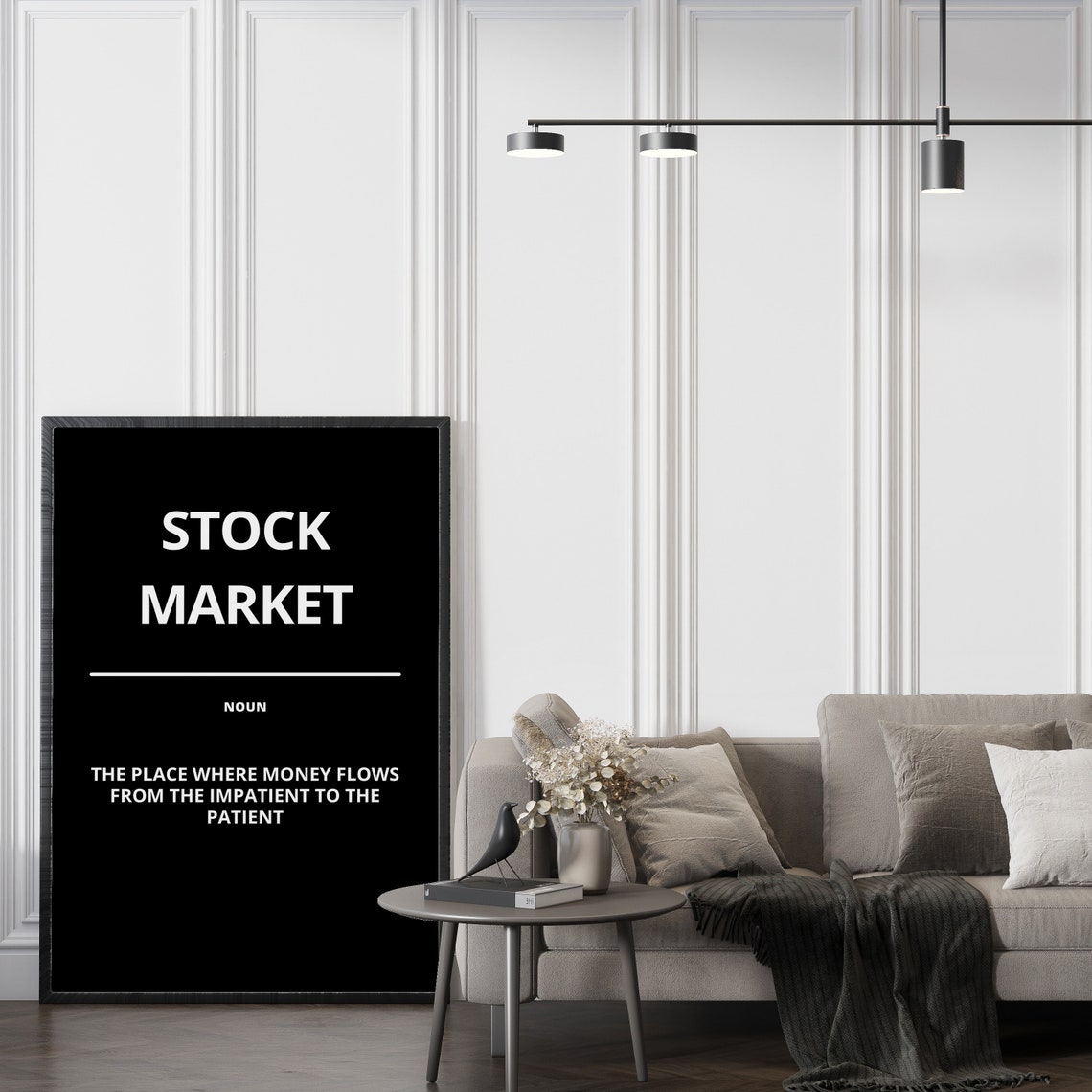 Stock Market Bold Black Dictionary Definition Motivational Poster - Image 2